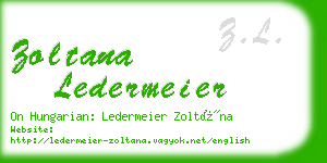 zoltana ledermeier business card